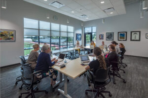 interior view of conference room inside the Grand Rapids Christian School admin building