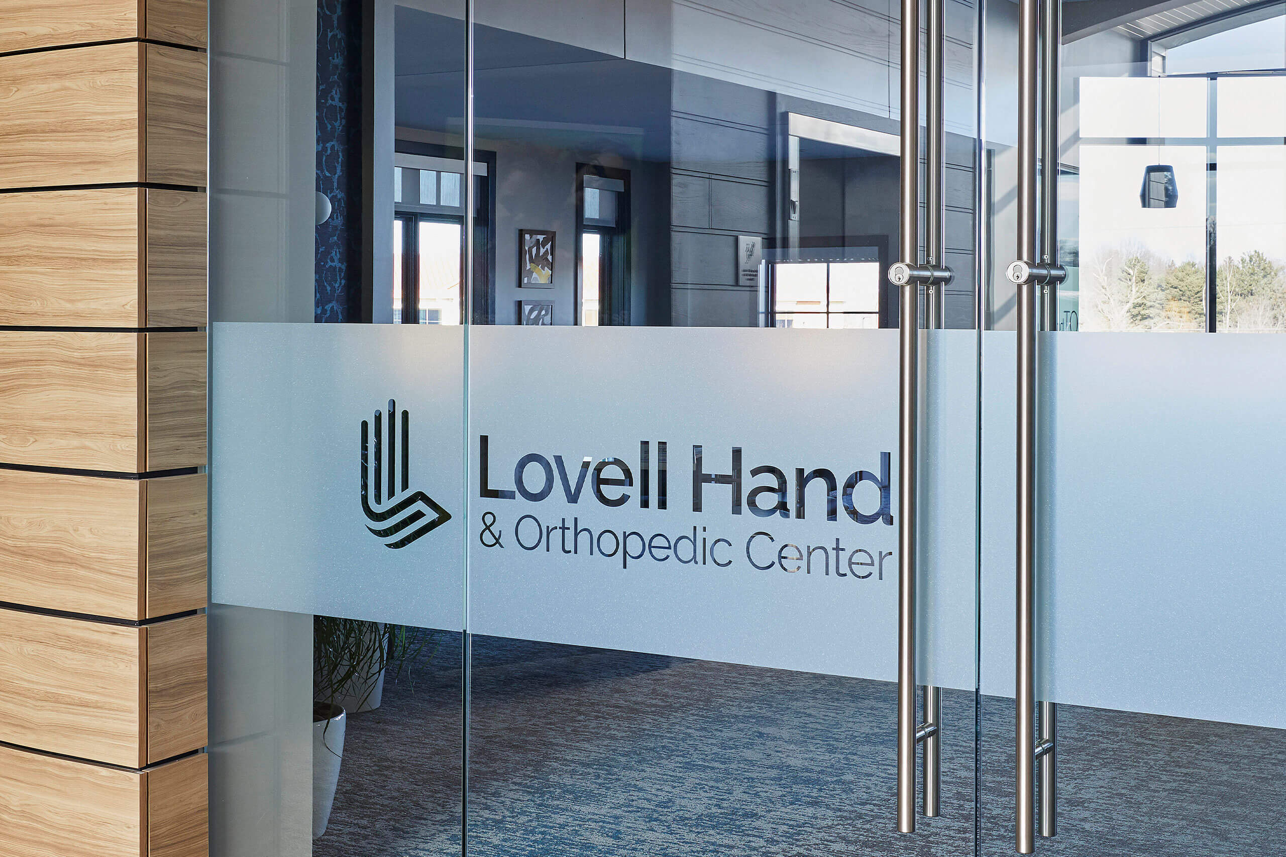 Entry doors to the Lovell Hand and Orthopedic Center