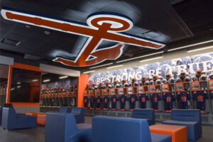 Hope College football locker room