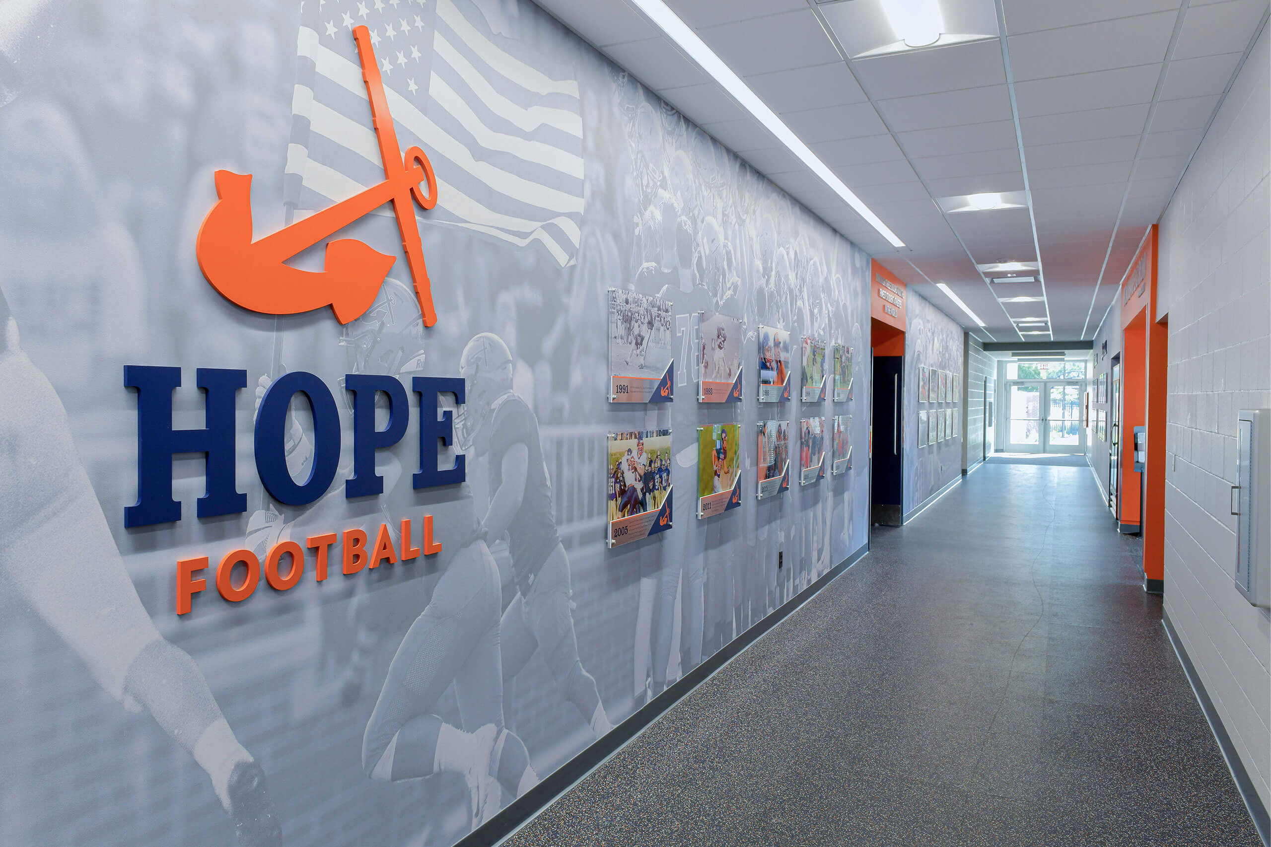 Hallway in the Jim Heeringa Athletic Center