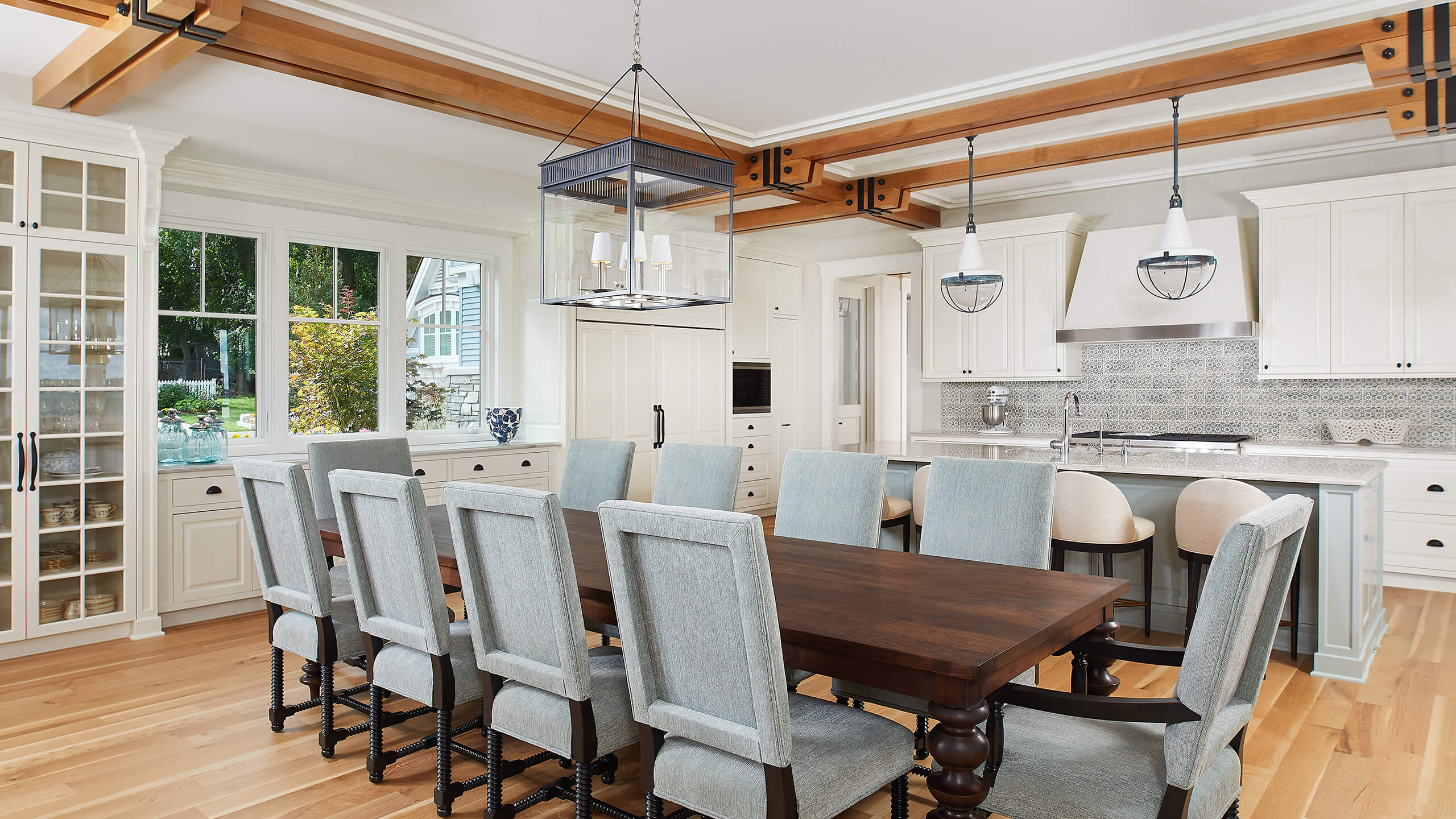 dining room and kitchen