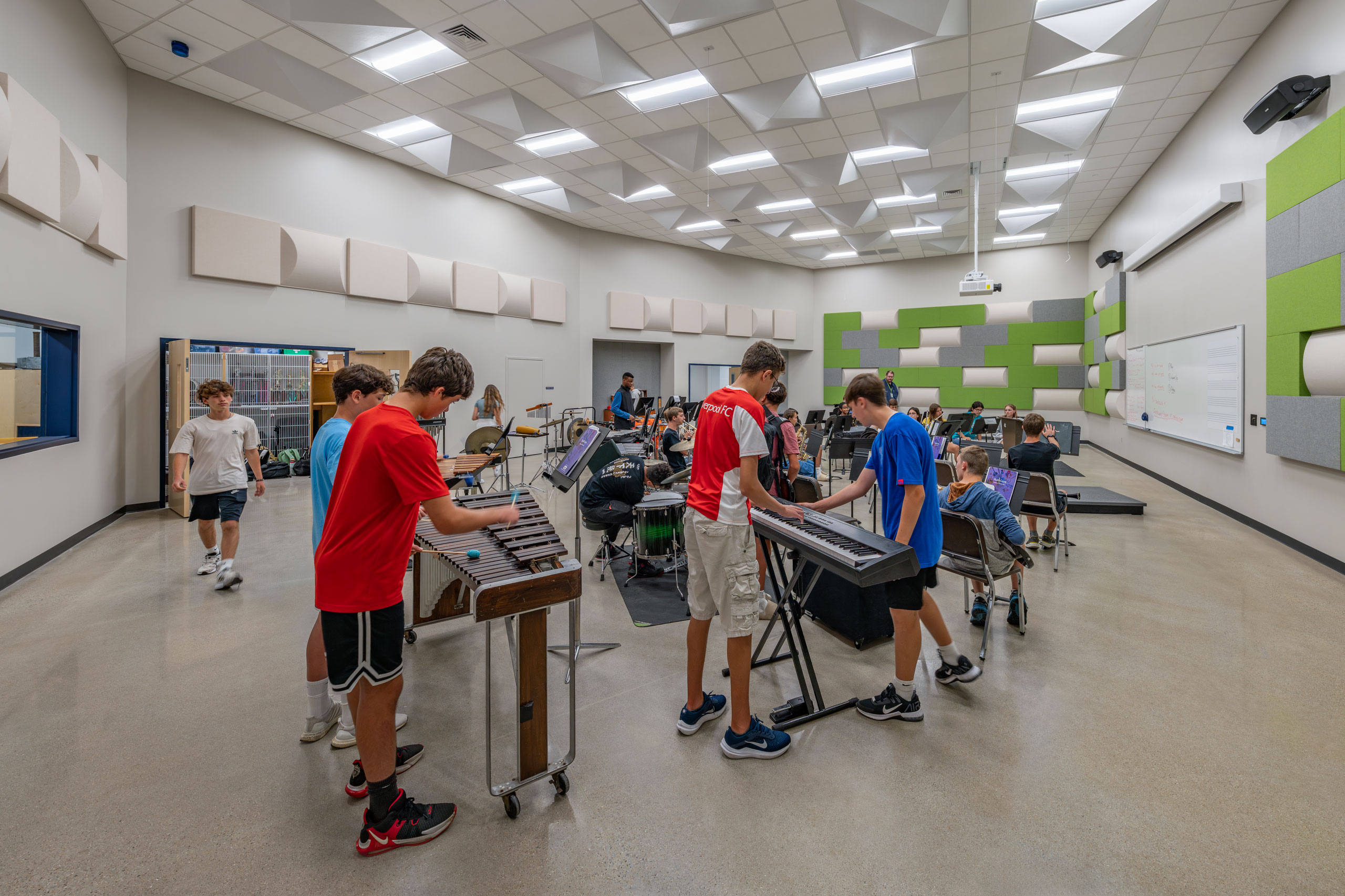 Illiana Christian High School band classroom