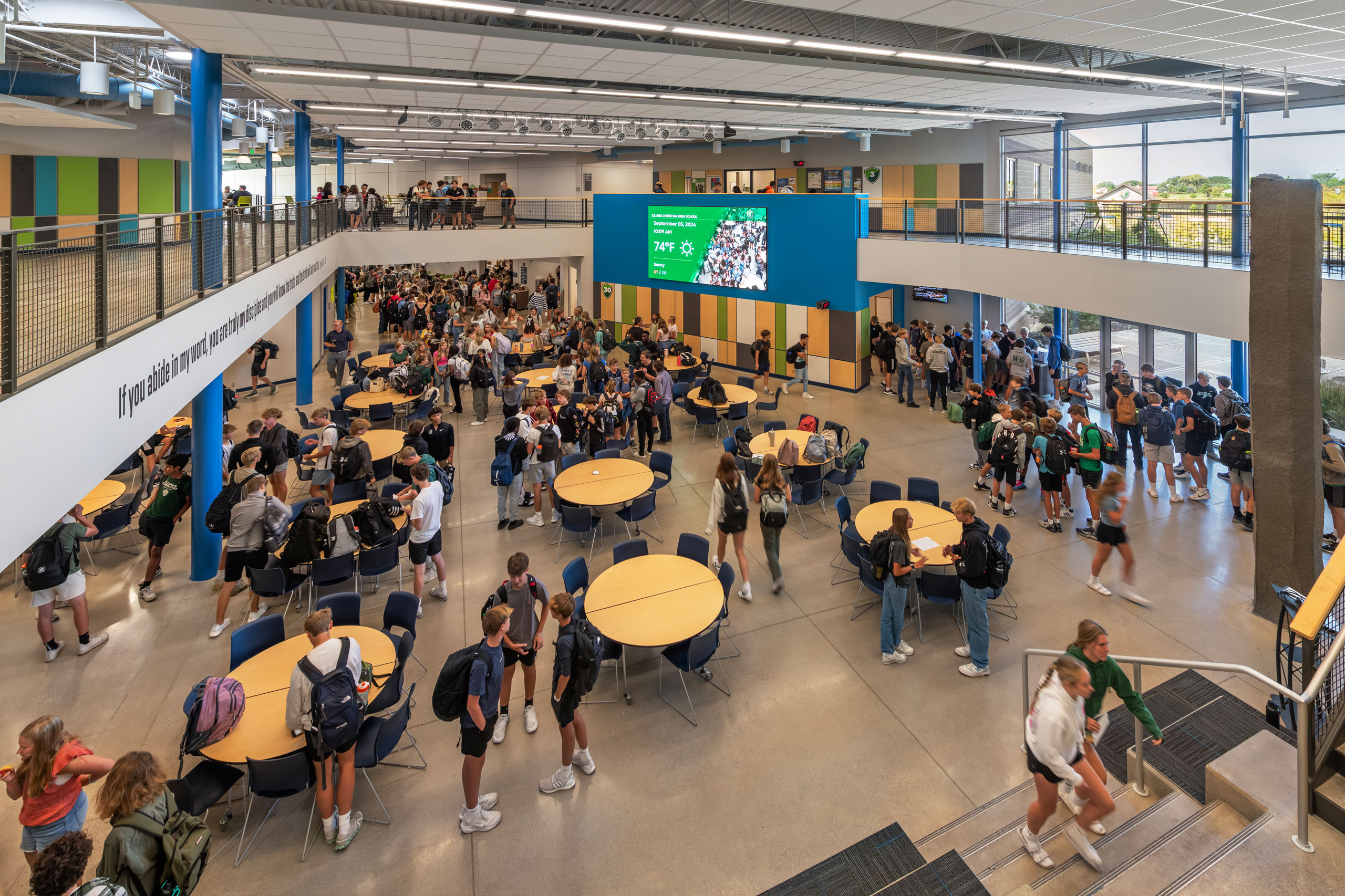 Illiana Christian High School commons area