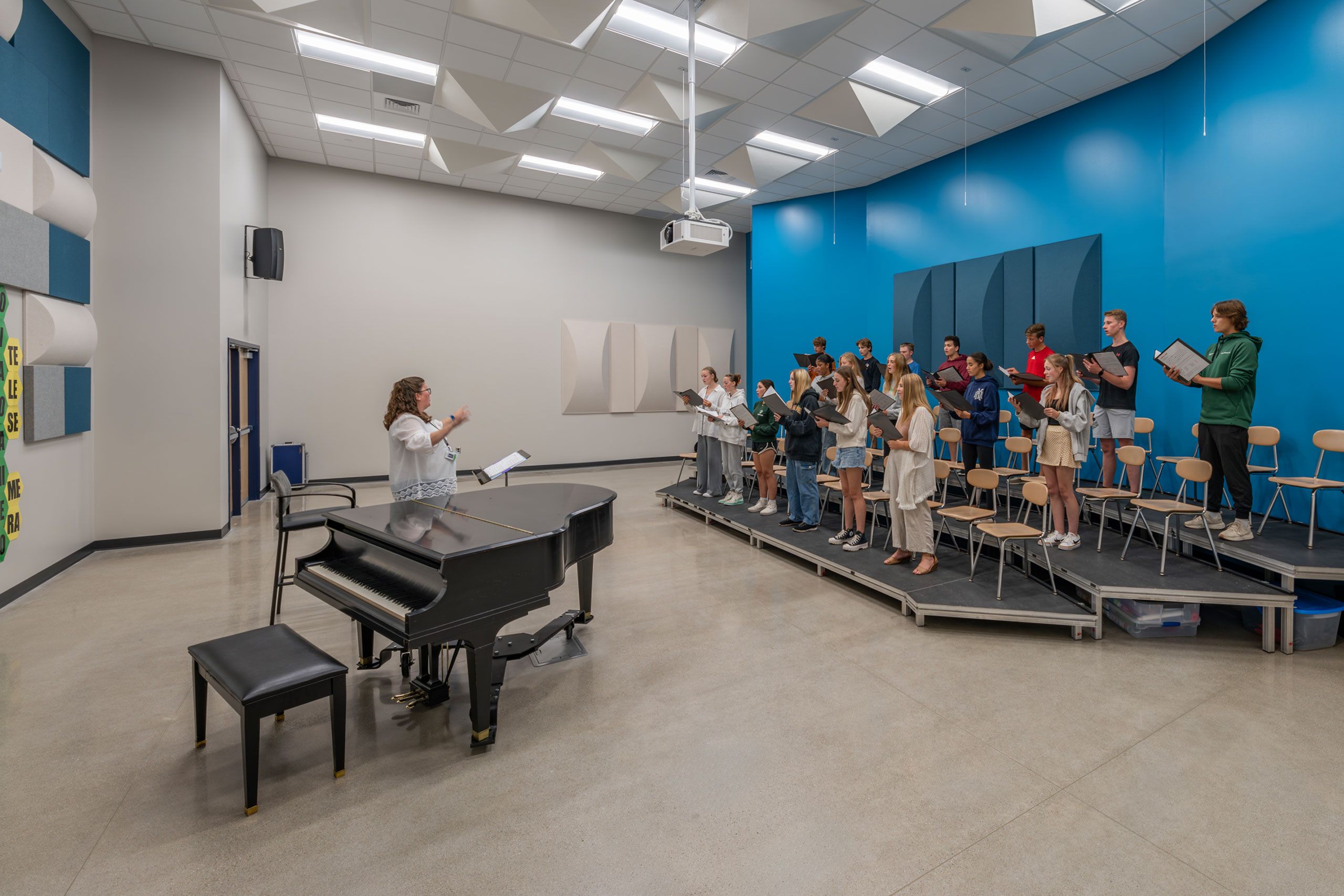 Illiana Christian High School choir classroom