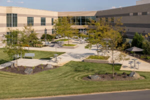 Illiana Christian High School close up view of courtyard