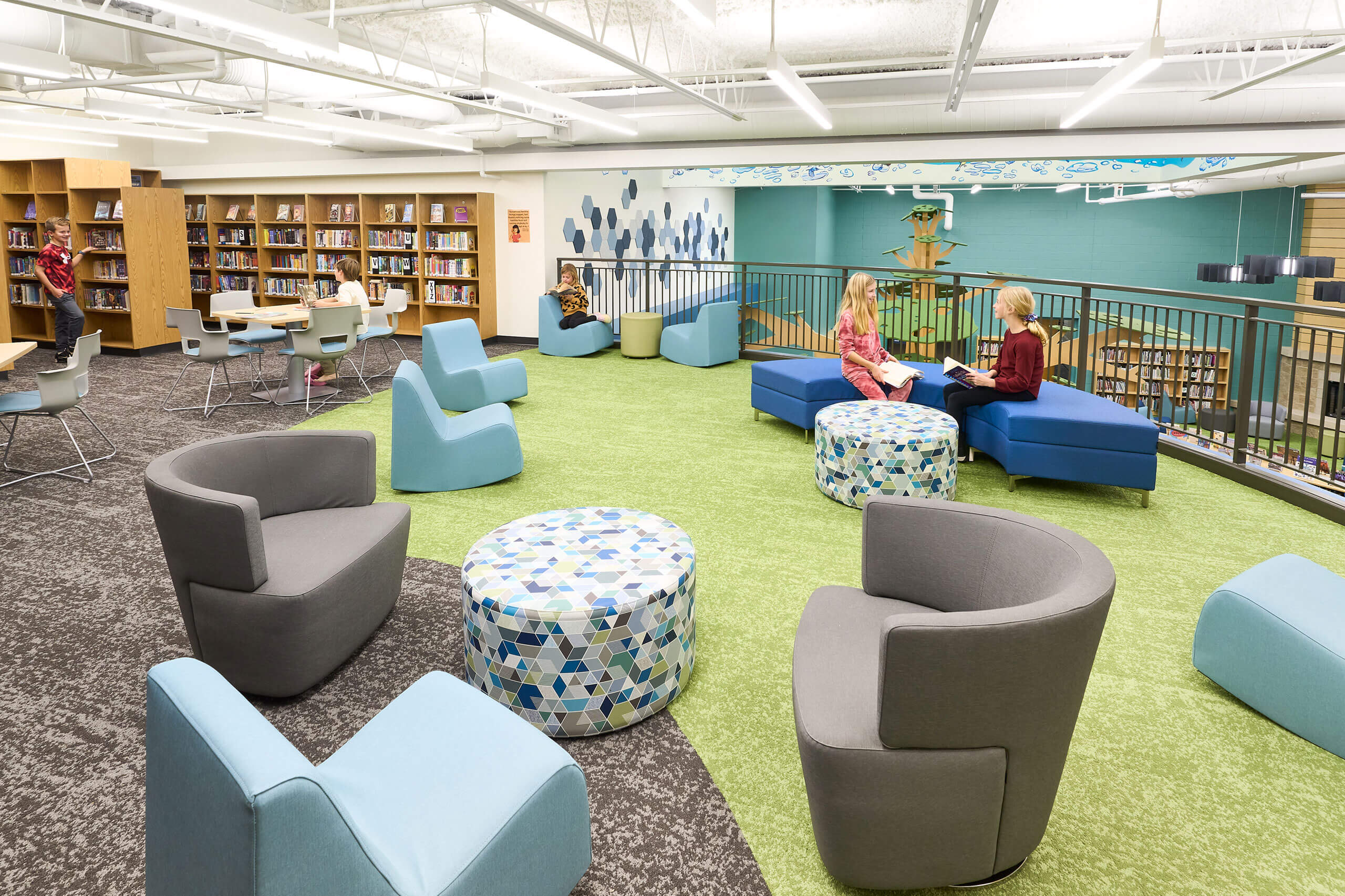 Ada Christian School library mezzanine
