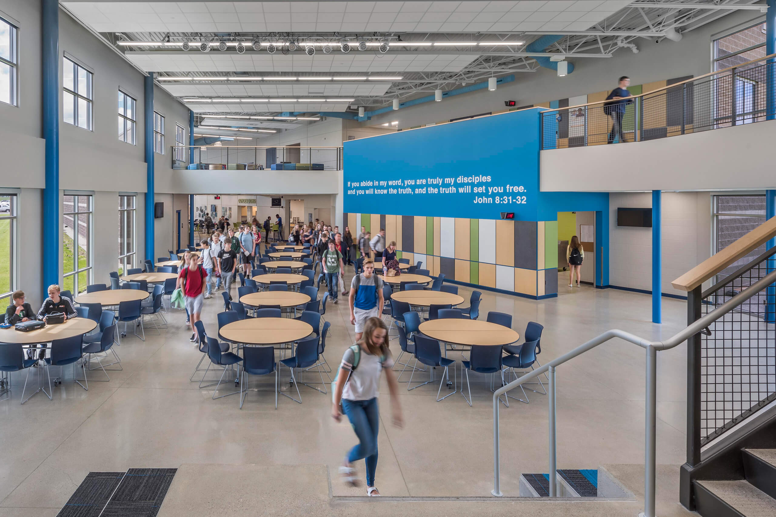 large multipurpose cafeteria and commons