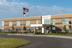 front entrance of Illiana Christian High School